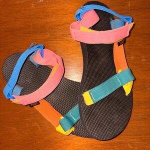 Teva Colorblock Strap Sandals - Pink, Blue, Teal, Orange, Yellow